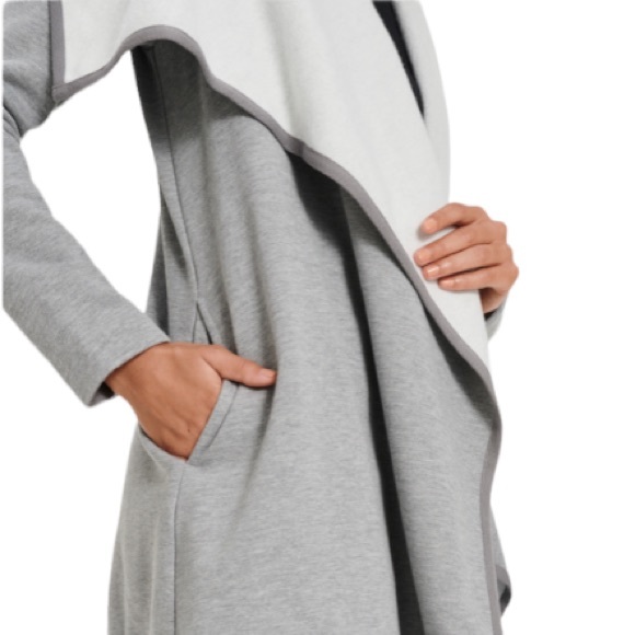 NWT UGG Janni Fleece gray Blanket Cardigan M / L - Picture 4 of 6